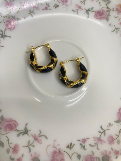 Black Twist Hoops - ARC