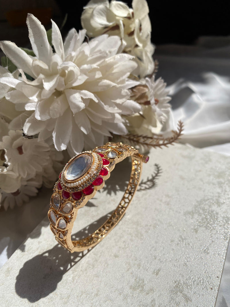 Ruby Glow Kundan Bracelet