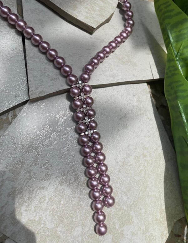Lavender Luxe Drop Pearl Necklace