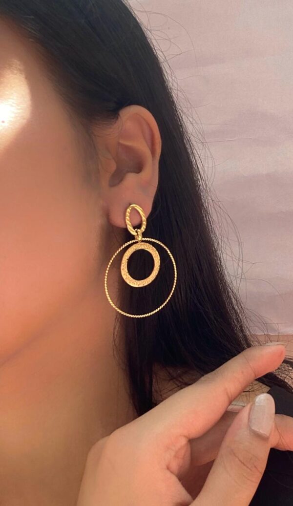 Dual-Hoop Statement Earrings