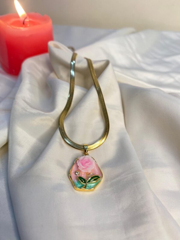 Princess Rose Charm Necklace