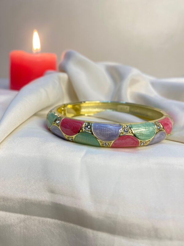 Multicolor Dot Enamel Bangle