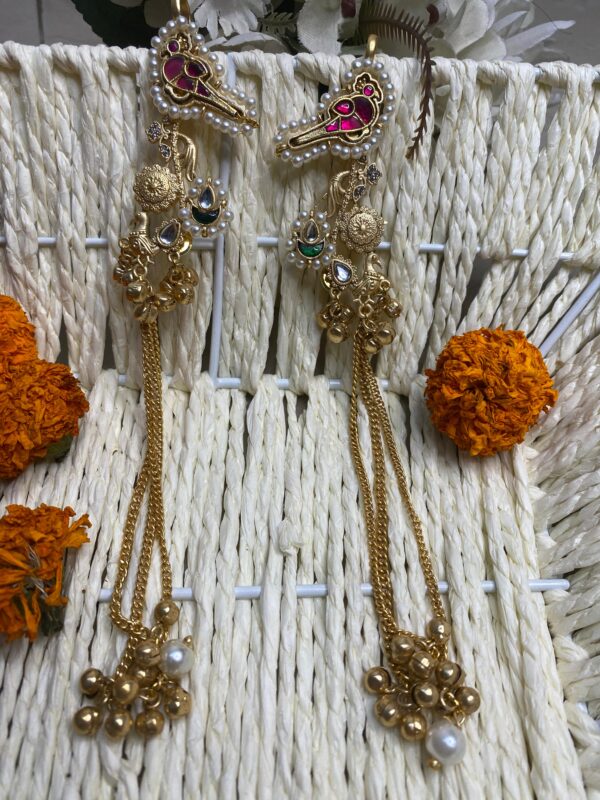 Parrot Kashmiri Earcuff Earrings