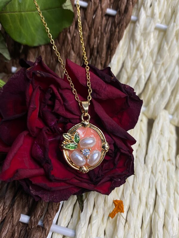 Peach Blossom Pearl Pendant