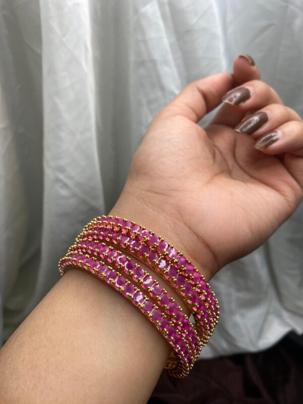 Ruby Stones Bangles