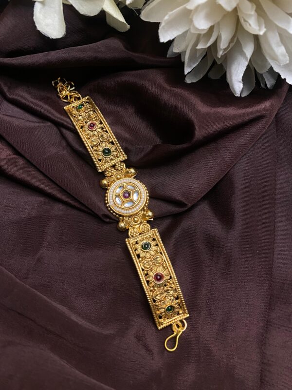Rajwadi Heritage Kundan Bracelet